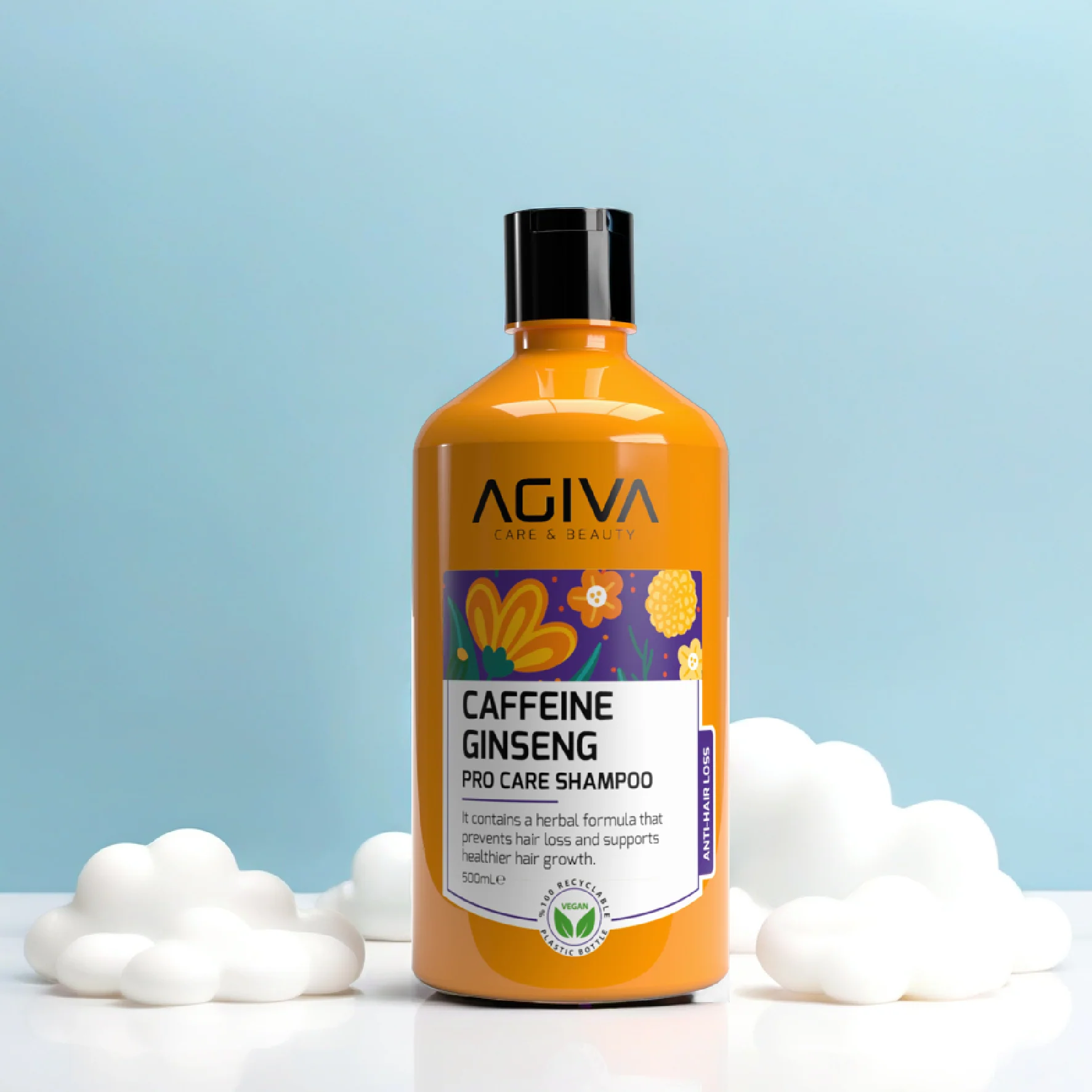 Agiva Caffeine Ginseng Pro Care Shampoo 500ML - Image 3