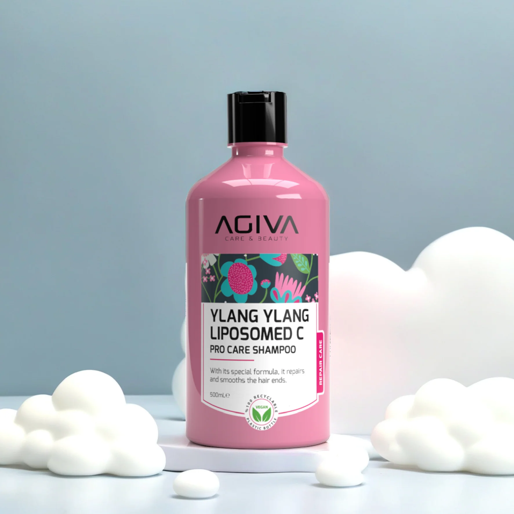 Agiva Ylang Ylang Lıpozom C Pro Care Shampoo 500ML - Image 3