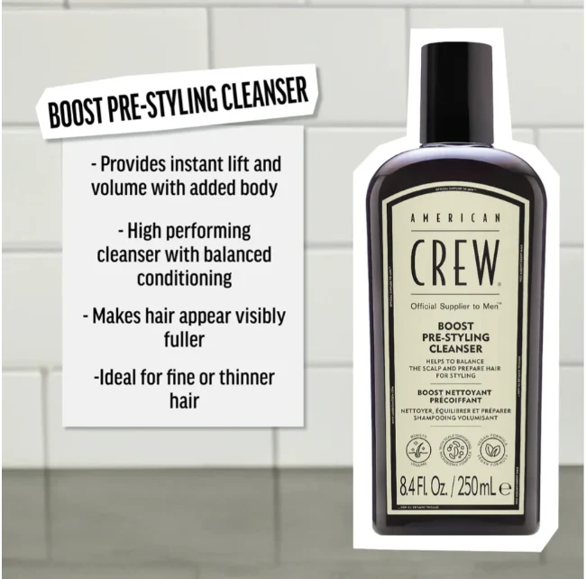 American Crew Boost Pre Styling Shampoo 250ml - Image 3