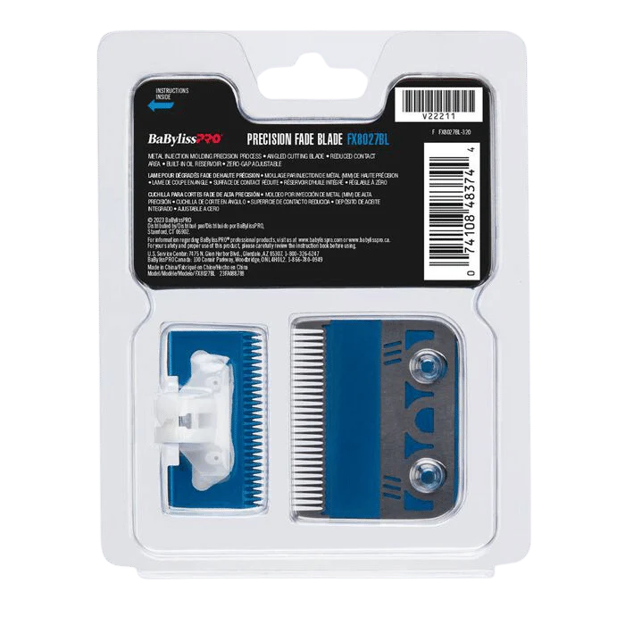 BabylissPro Blue Titanium Metal-Injection Molded (MIM) Precision Fade Blade (27 TEETH) - Image 2