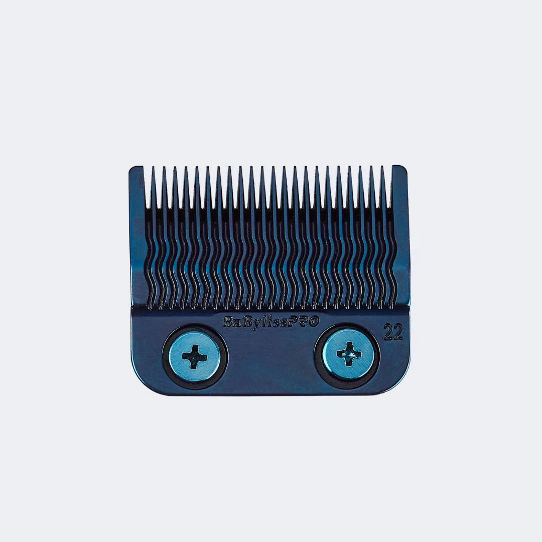 BabylissPro Blue Titanium Metal - Injection Molded (MIM) Precision Fade Blade (22 Teeth) - Image 2
