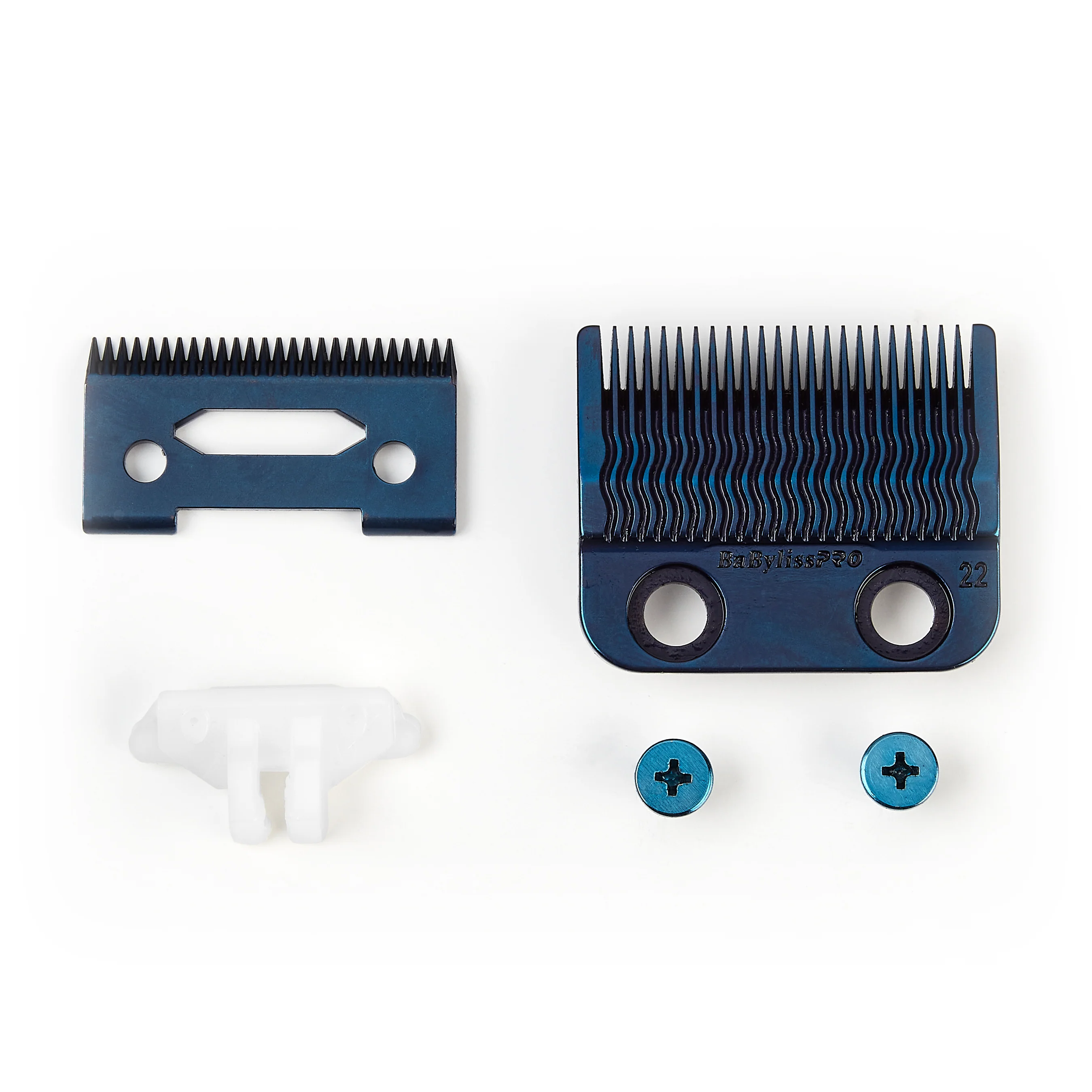 BabylissPro Blue Titanium Metal - Injection Molded (MIM) Precision Fade Blade (22 Teeth) - Image 4