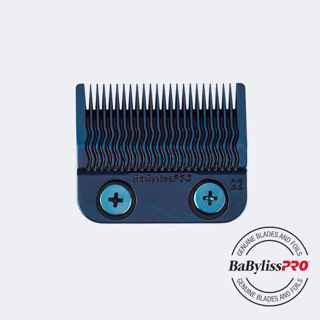 BabylissPro Blue Titanium Metal - Injection Molded (MIM) Precision Fade Blade (22 Teeth) - Image 6