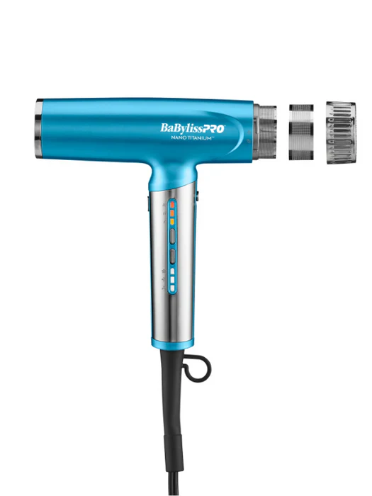 BabylissPro High Speed Nano Light Blue Hair Dryer - Image 2
