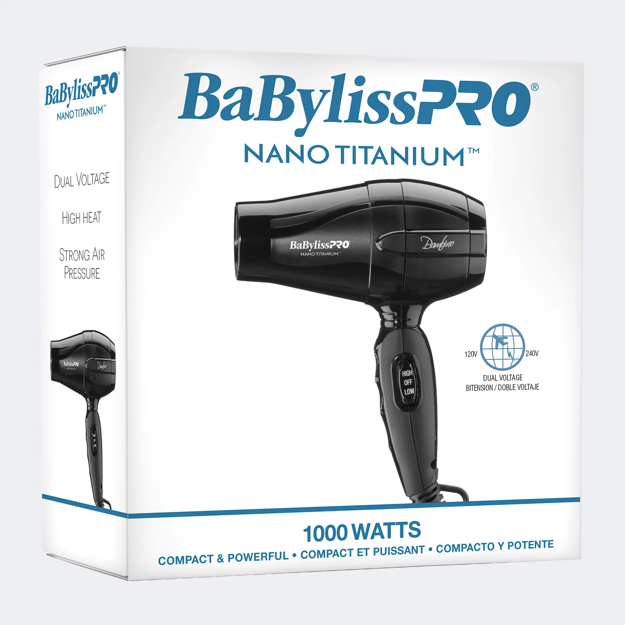 BabylissPro Nano-Titanium Bambino Travel Hairdryer - Image 2