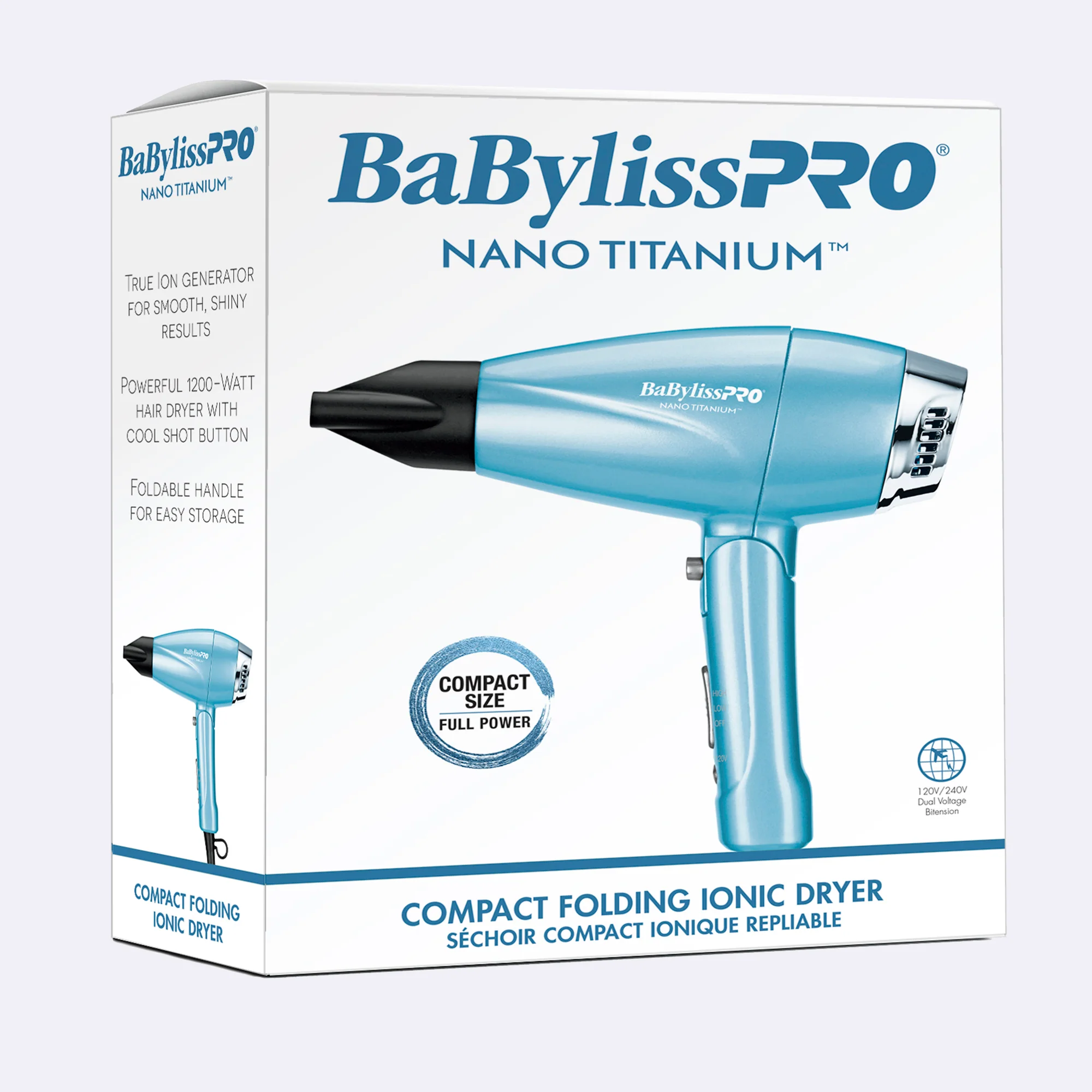 BabylissPro NanoTitanium Dual Compact Holding Hairdryer - Image 4