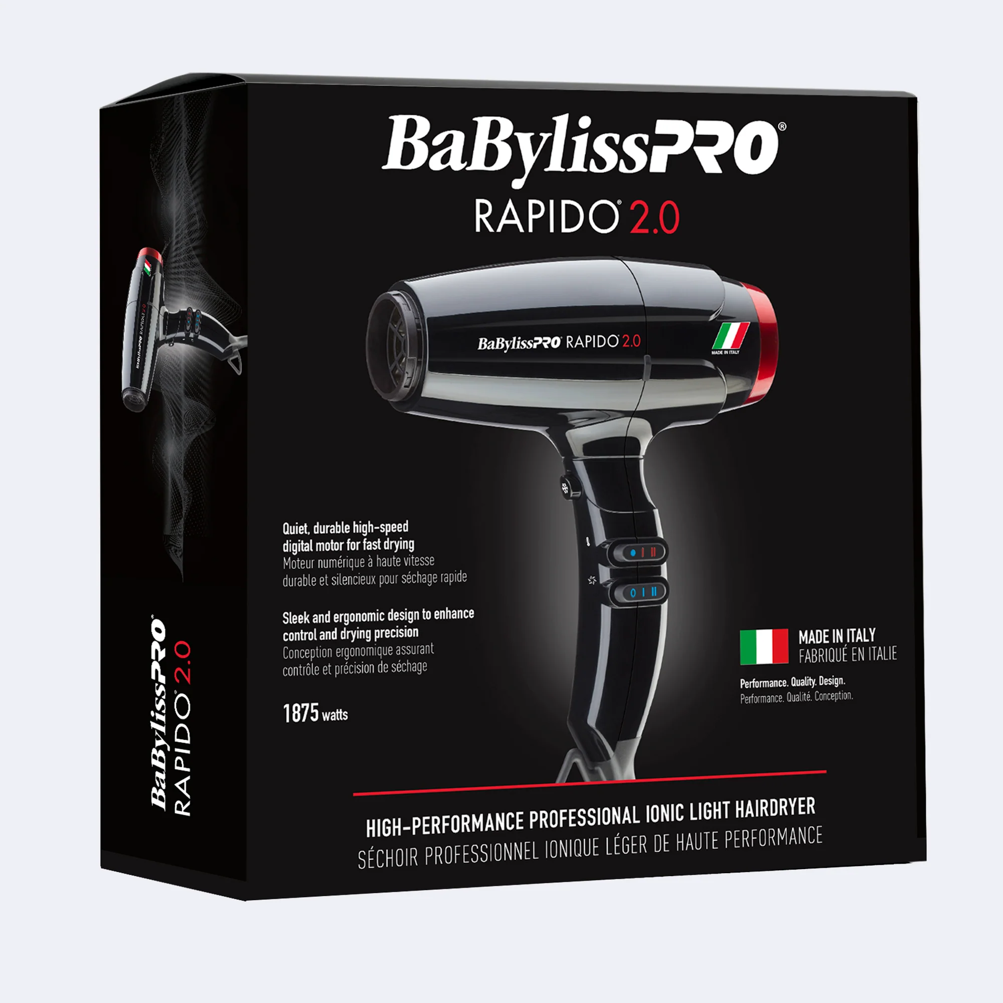 BabylissPro Rapido Hair Dryer Black 2.0 - Image 8