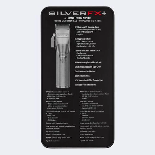 BabylissPro SilverFX+ Metal Lithium Clipper - Image 5