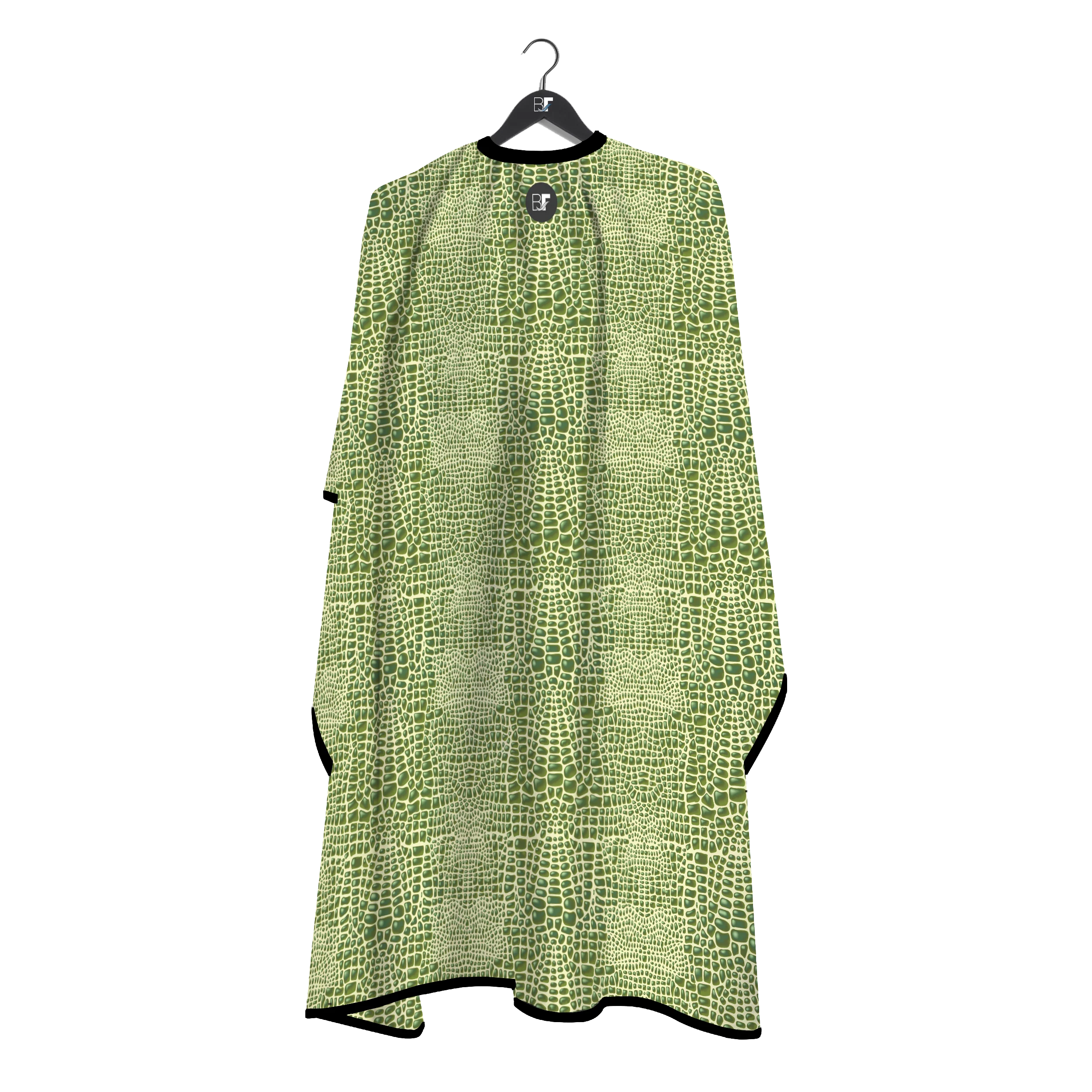 Barber Flow Gator Print Cape - Light Green