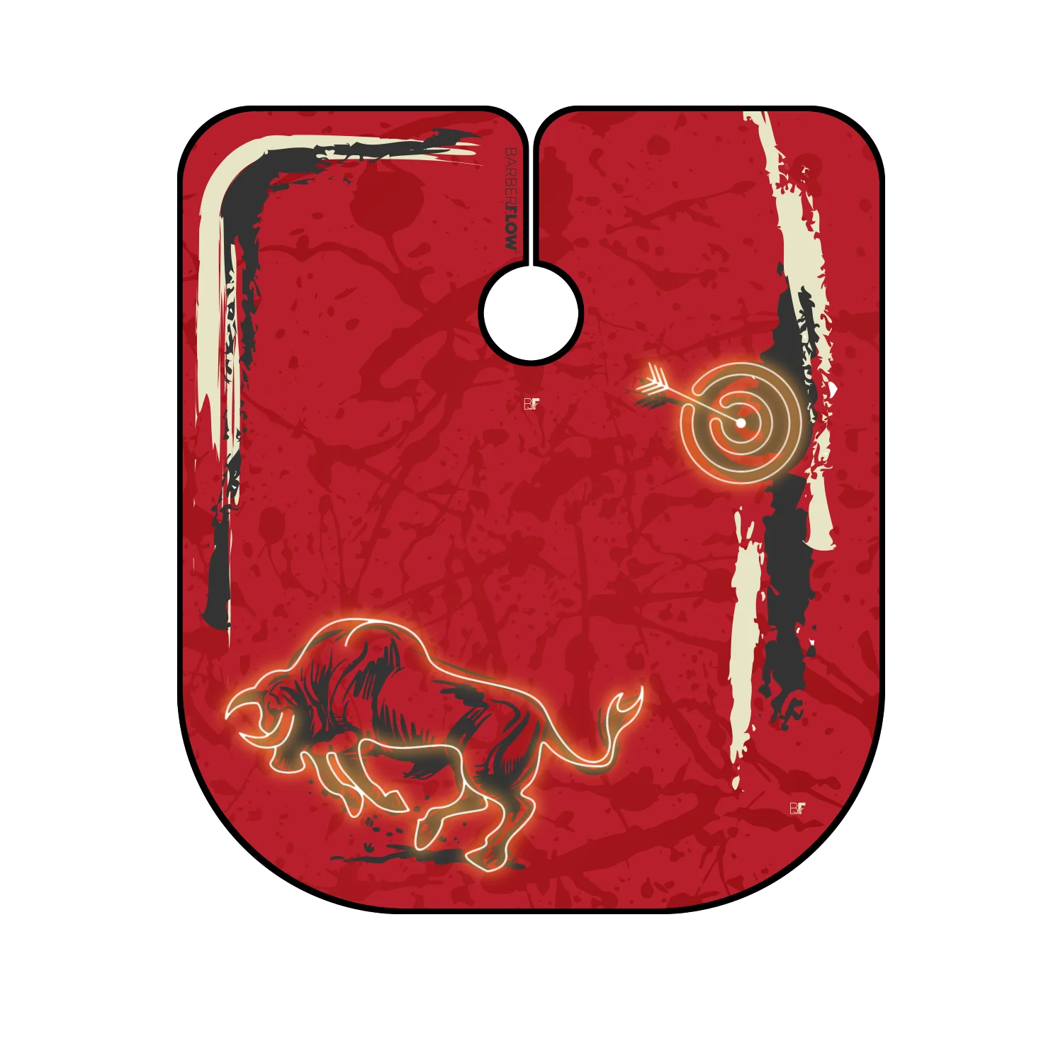 Barber Flow Raging Bull Cape - Red - Image 2