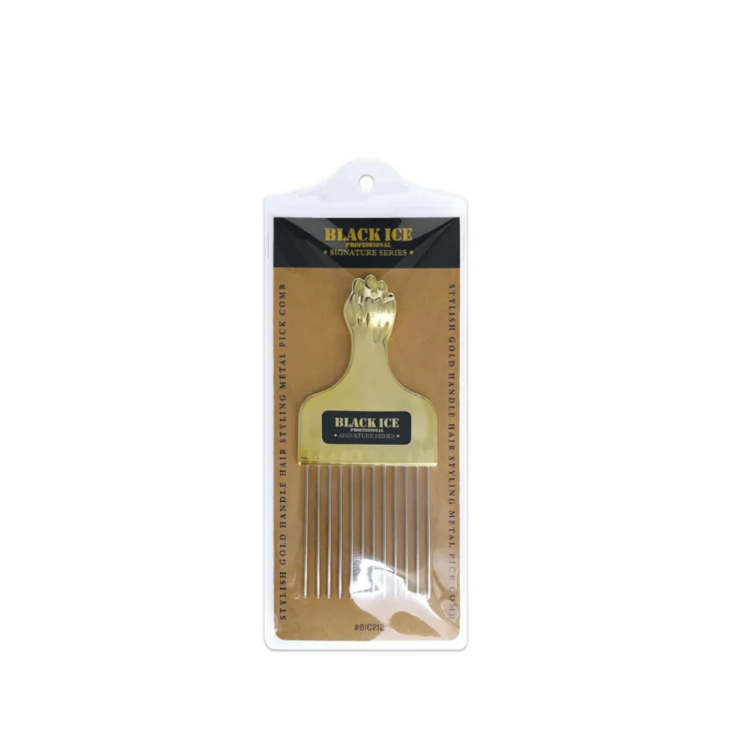 Black Ice Premium Stylish Metal Pick Comb - Image 2