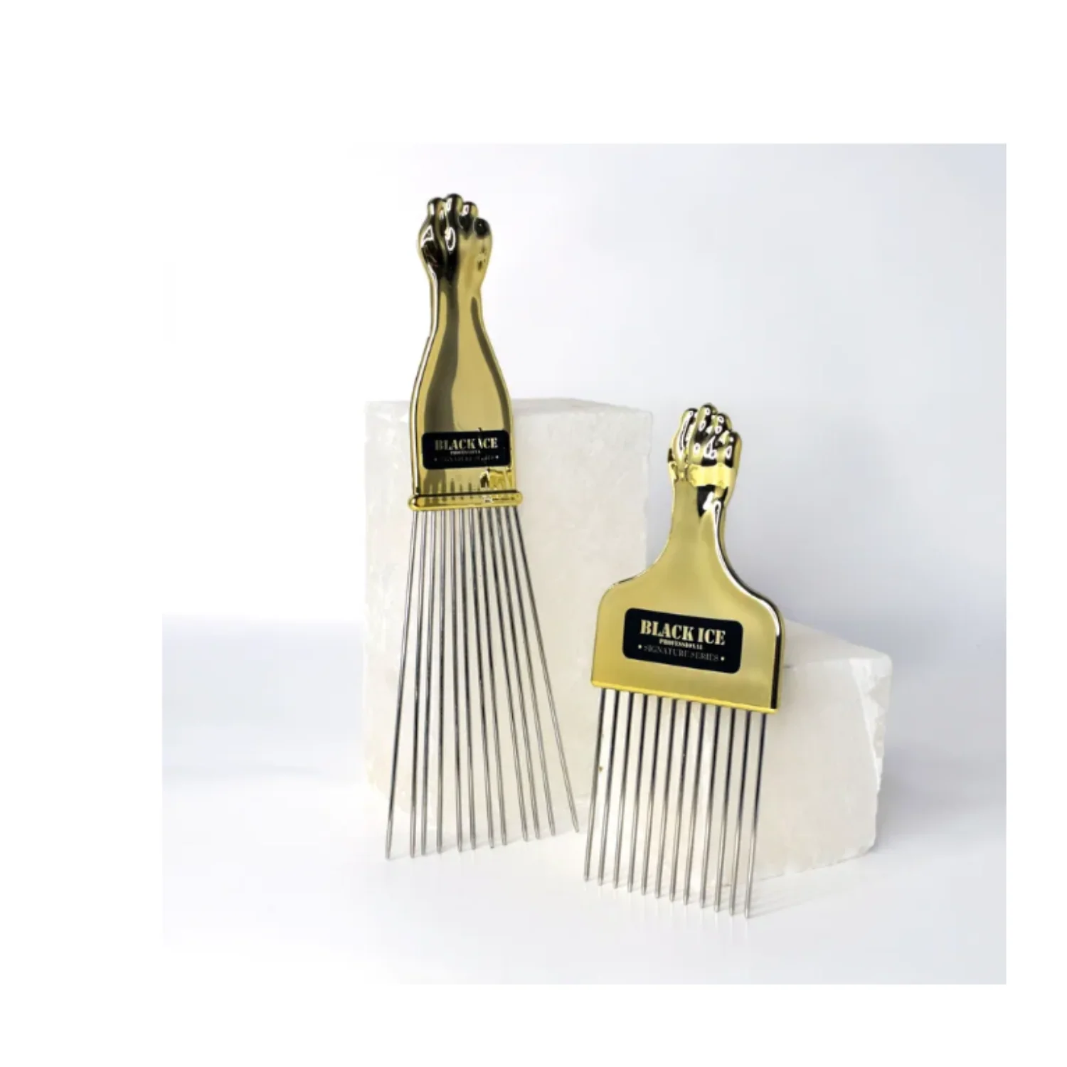 Black Ice Premium Stylish Metal Pick Comb - Image 4