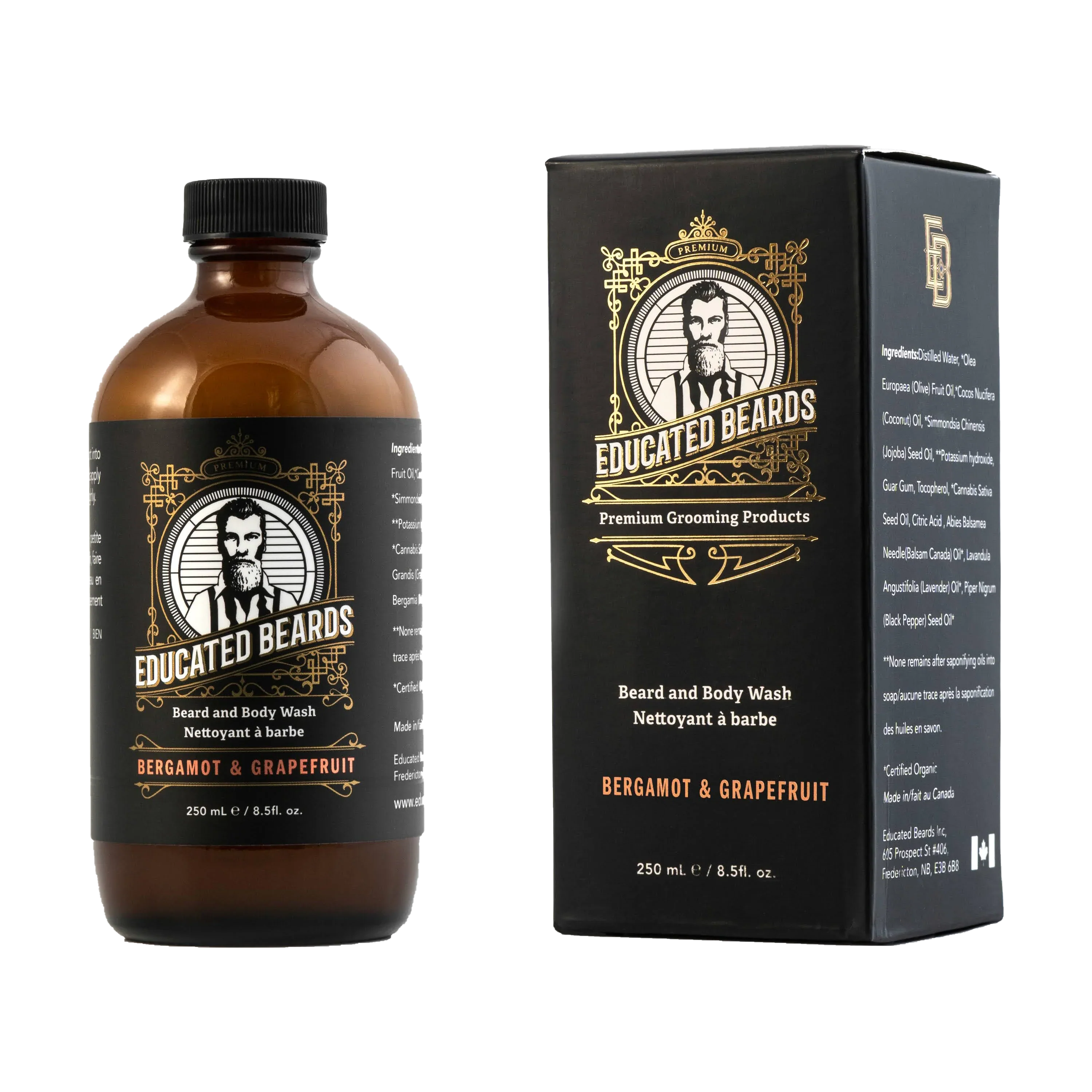 Educated Beards Bergamot Grapefruit Beard Wash 250ml