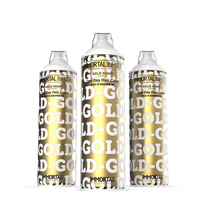 Immortal Infuse One Day Hair Color Spray Gold Night 200ML - Image 2