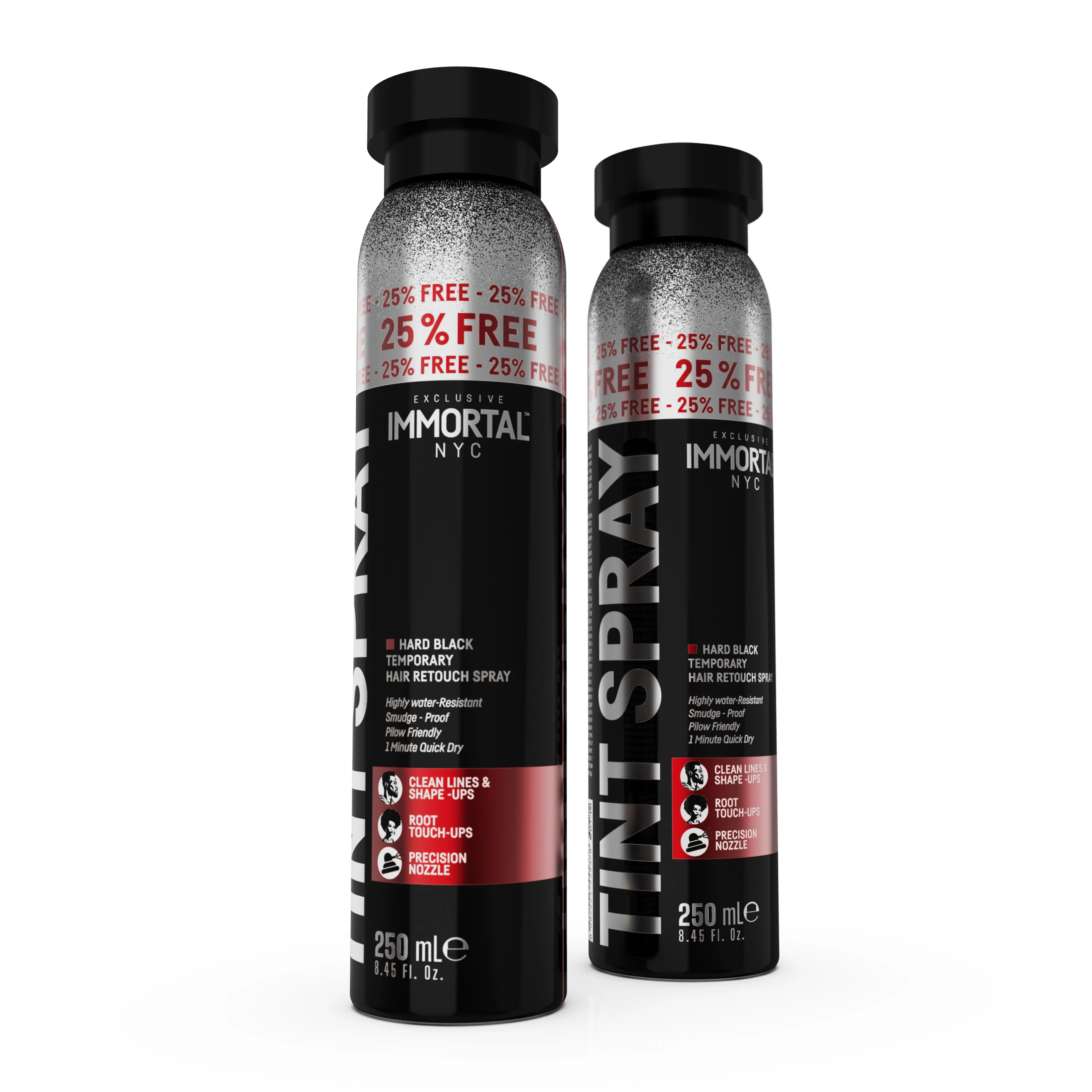 Immortal NYC Hair Retouch Temporary Tint Spray Hard Black 250ML - Image 2