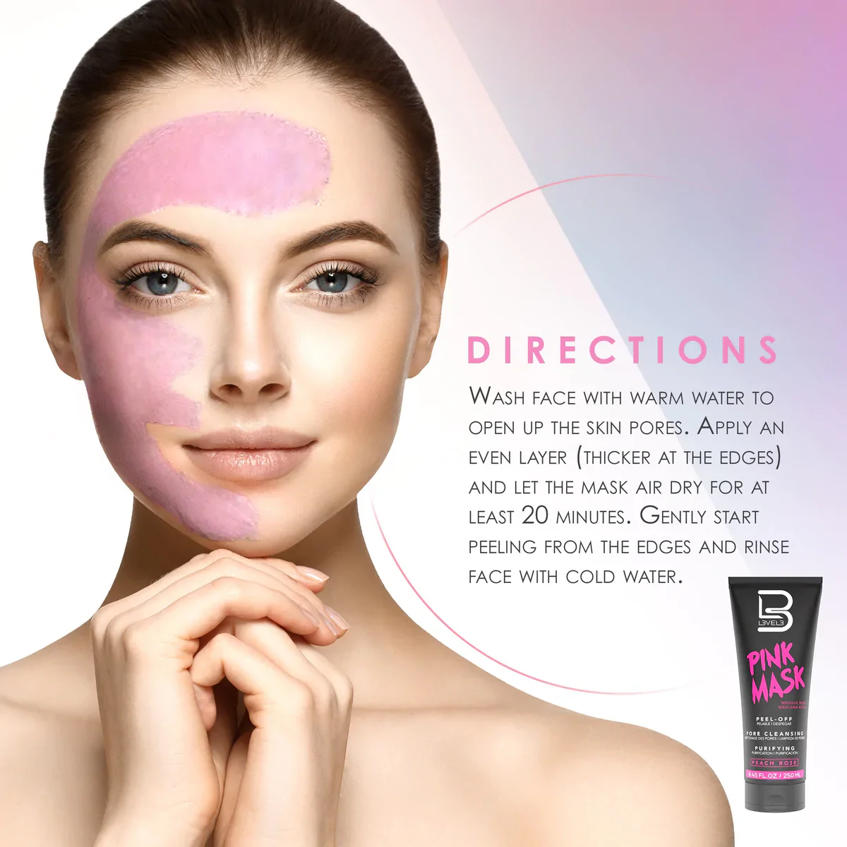 LV3 Pink Facial Mask 250 ml - Image 3
