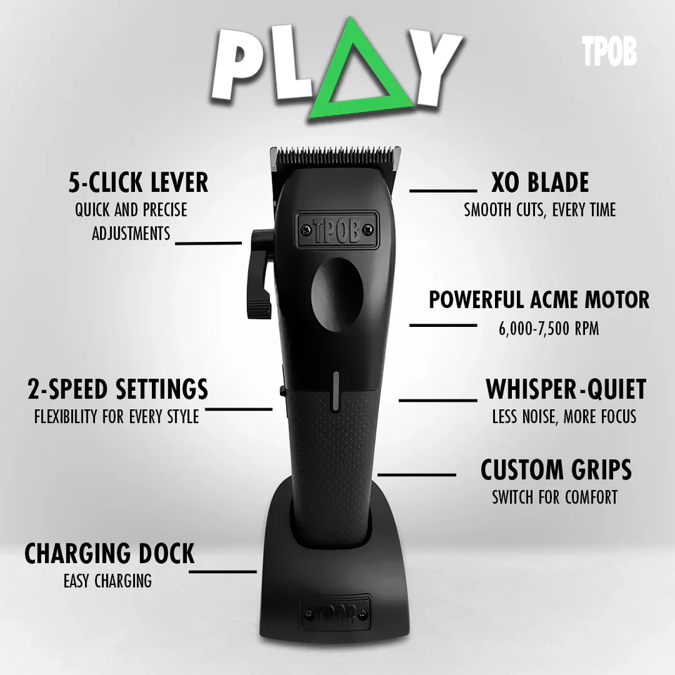 TPOB Play Clipper - Black & White - Image 7